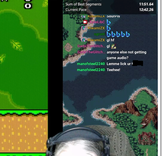 Cropped portion of a Twitch stream showing obscene chat.