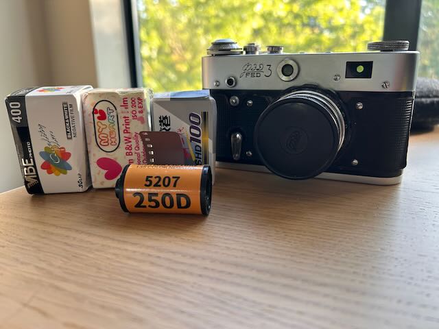 Collection of film with a Fed 3 camera
